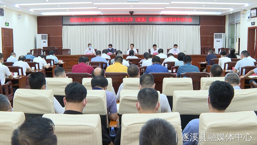 遂溪县委副书记,县长刘剑传达湛江市重点工作(遂溪)现场推进会会议