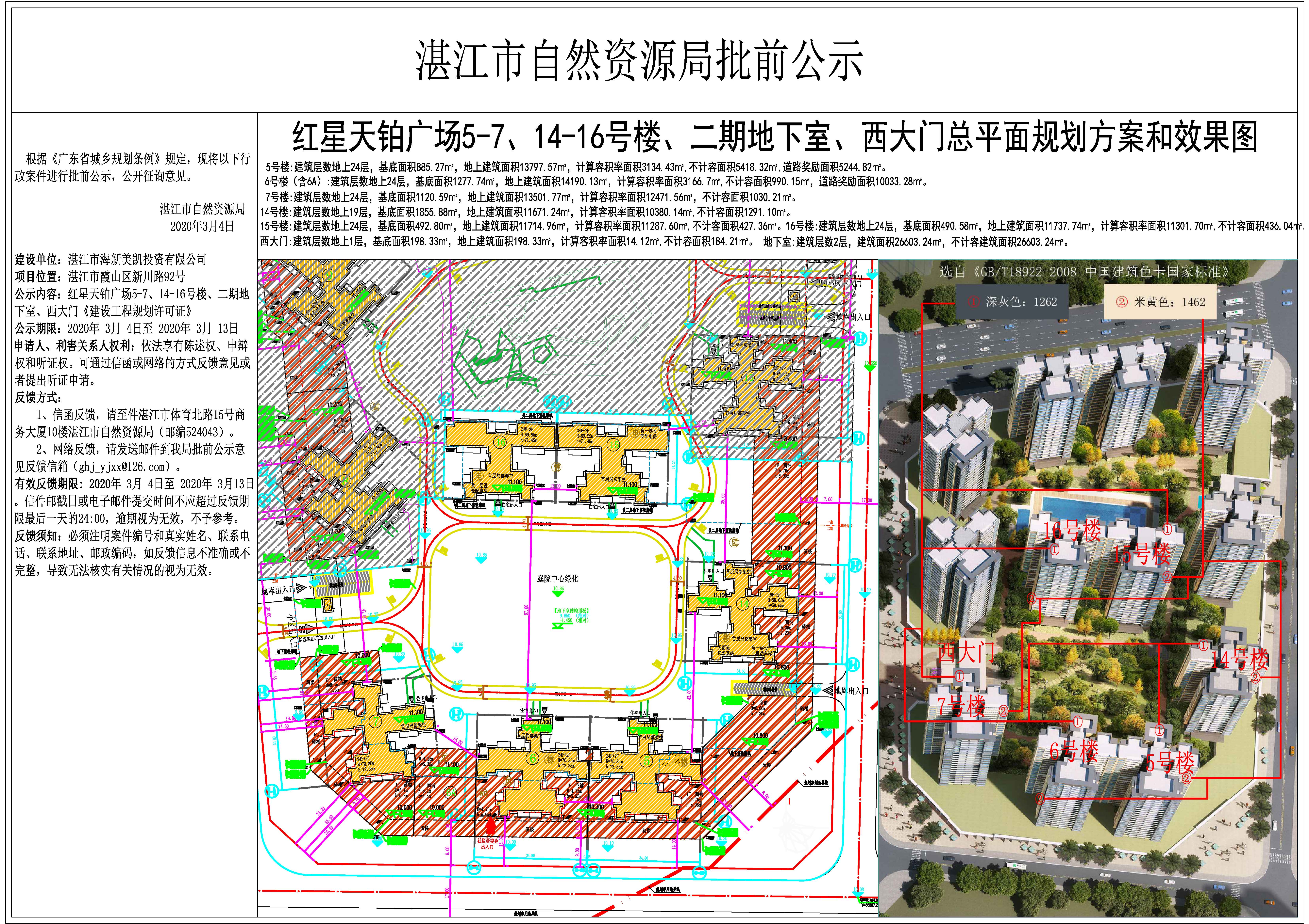 公示图（红星天铂广场5-7、14-16号楼、二期地下室、西大门《建设工程规划许可证》）2020.3.4.jpg