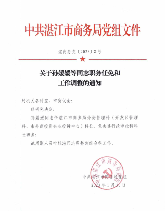 关于孙媛媛等同志职务任免和工作调整的通知01.png