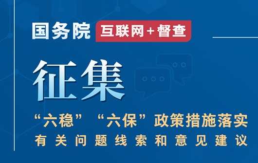 国务院第七次大督查围绕“六稳”“六保”征集问题线索