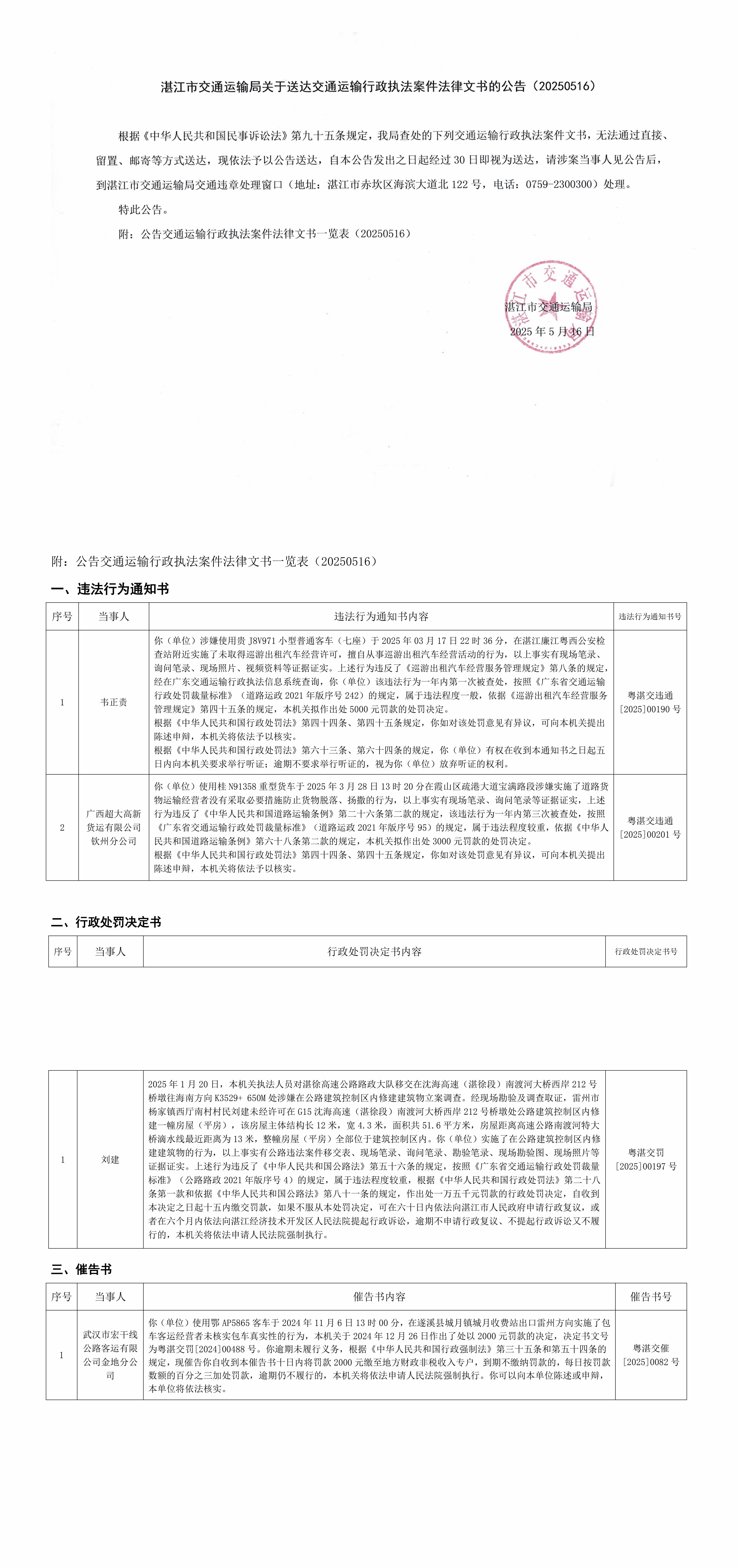 湛江市交通运输局文书送达公告20250516.jpg