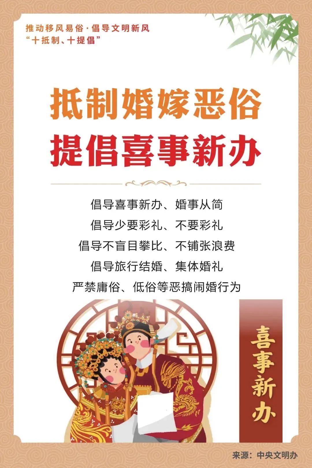 抵制婚嫁恶俗 提倡喜事新办