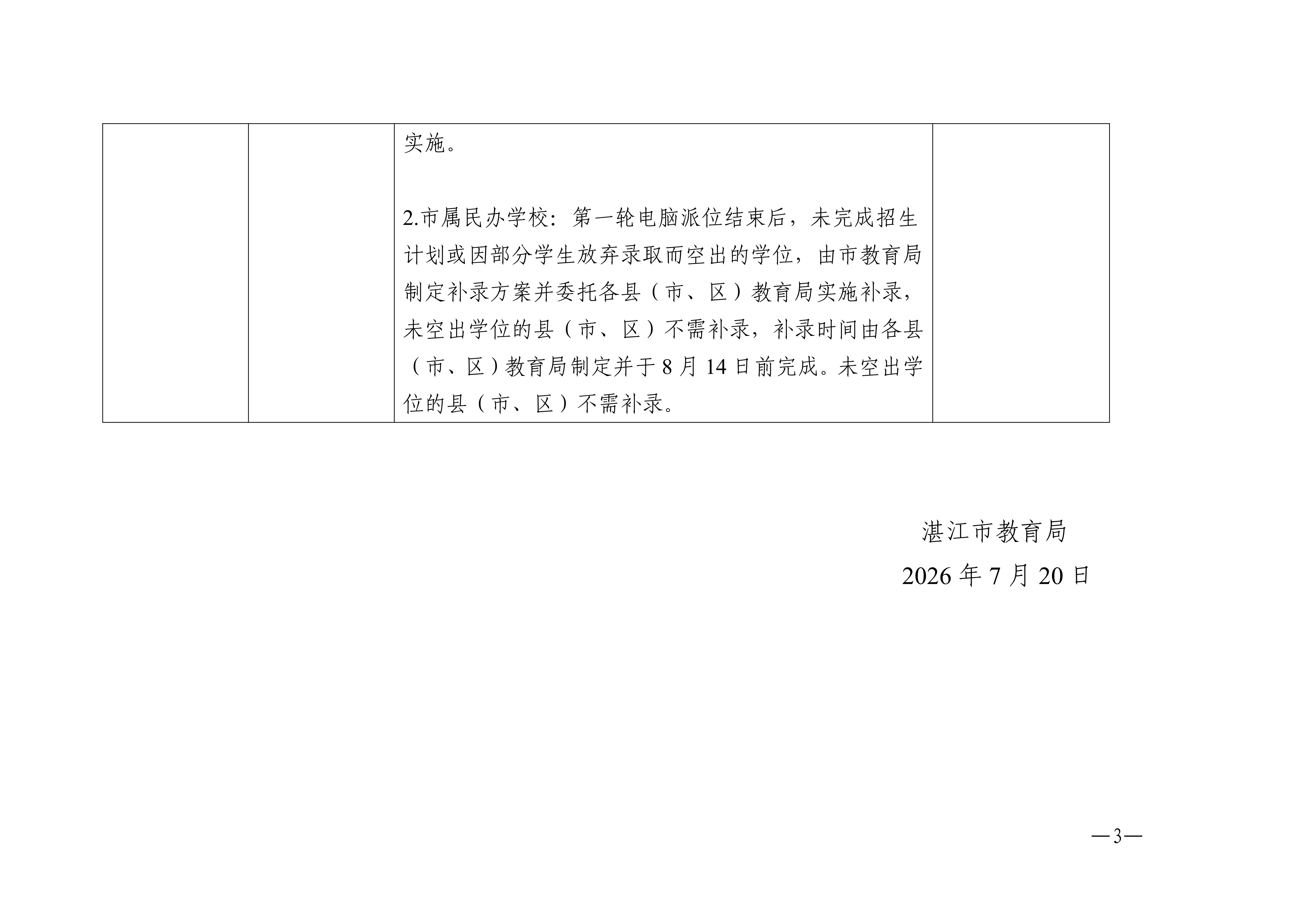关于公布2026年湛江市民办学校义务教育学段招生日程安排的公告_03.png